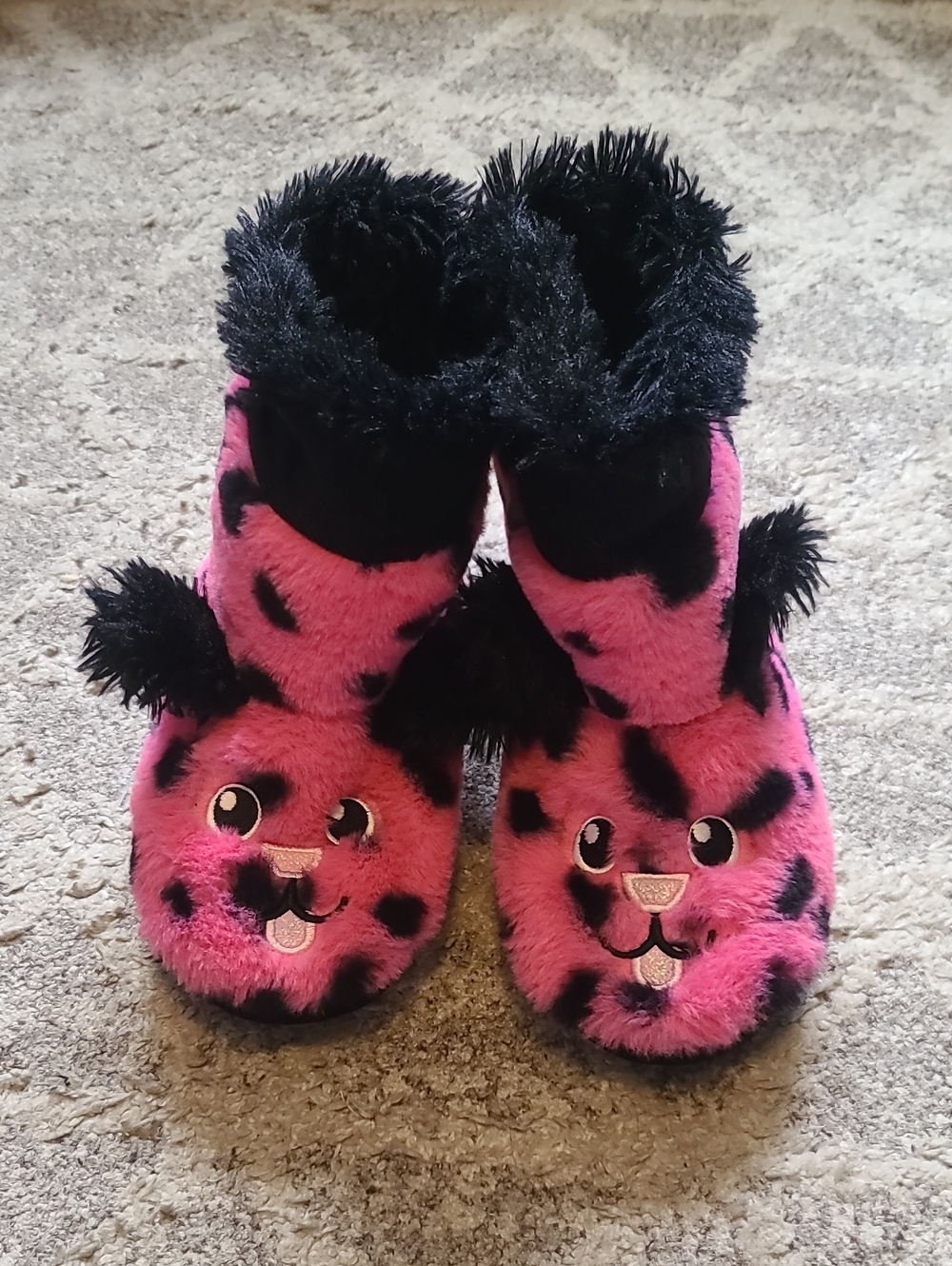 4 for $28 - Muk-Luks Girls Toddler 11 Pink Dog Slippers with Rubber Sole